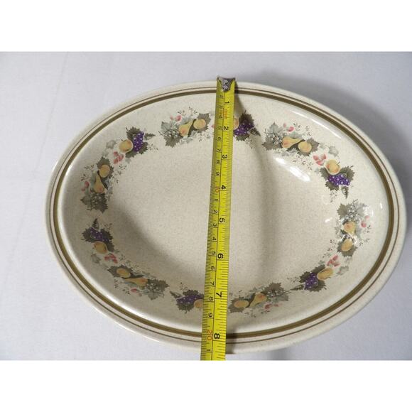 Royal Doulton Harvest Garland Oval Bowl Serving Vegetable Lambeth Stoneware Vtg - Picture 7 of 9